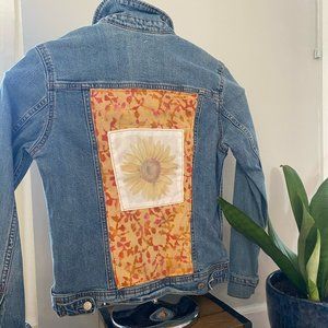 Old Navy Denim Jacket/Upcycled Jean Jacket, Size SMALL